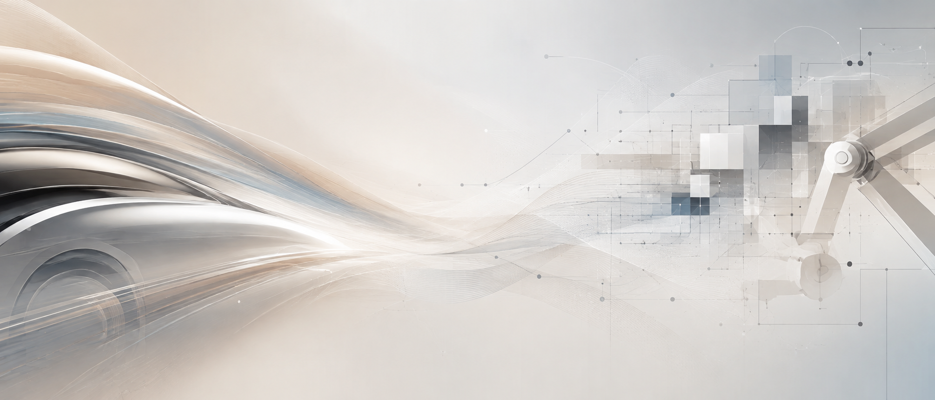 Abstract representation of the transition from automotive to robotics
